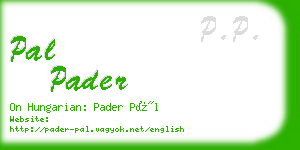 pal pader business card